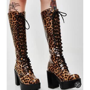 ROC Boots Australia Leopard Lash Boots - size 36EU/5-5.5US